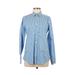 Pre-Owned Lands' End Women's Size 8 Tall Long Sleeve Button-Down Shirt