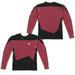 Star Trek - Tng Command Uniform (Front/Back Print) - Regular Fit Long Sleeve Shirt - Medium