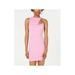 MATERIAL GIRL Womens Pink Zippered One-shoulder Sleeveless Crew Neck Mini Body Con Party Dress Size M