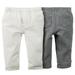 Carters Baby Clothing Outfit Girls 2-Pack Stretch French Terry Pants White/Grey