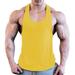 Men's gym sleeveless shirt Y-shaped vest sports fitness bodybuilding sports vest undershirt