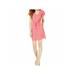MAISON JULES Womens Pink Polka Dot Short Sleeve V Neck Mini Sheath Dress Size 2XL
