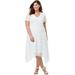 Jessica London Women's Plus Size Lace Handkerchief Dress