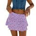 wsevypo Women Pleated Skirt, High Waist Ruched Ruffle Short Mini Skirt Party Dress
