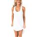 UKAP Short T-Shirts Dress For Womens Summer Casual Beach Wear Sleeveless Dresses Off Shoulder Loose V Neck Tank Tops Dress