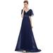 Ever-Pretty Womens Plus Size Prom Ball Gown for Women 98903 Navy Blue US22