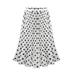 TANGNADE Women Dresses tru tops Womens Polka Dot Pleated High Waist Midi Skirt Flared Skater Swing Holiday