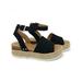 Women Summer Chunky Heel Platform Sandals Espadrilles Ankle Strap Shoes