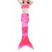 HIMONE 3Pcs Kids Girl's Swimsuit Swimmable Mermaid Tail Swimwear Bikini Swimming Costume Beachwear Monokinis Bathing Suit 9 Color Hot Summer