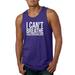 I Can't Breathe #Justiceforfloyd Black Lives Matter Justice Mens Black Pride History Tank Top, Purple, Medium