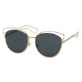 Women's Cat Eye Aviator Sunglasses Flat Mirrored Lens