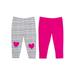 100% Organic Cotton Novelty Knit Pants, 2-pack (Baby Girls)