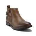 Jazame Men's 28932 Moto Riding Ankle Bootie Chelsea Dress Boots, Tan Burnish, 12