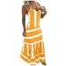 Womens Tie-Dye Beach Pullover Maxi Boho Sundress Ladies Loose Long Slip Dress