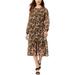 Maison Jules Womens Floral A-Line Dress