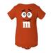 M & M Custome for baby Halloween Costume Baby Bodysuit Orange 12 Months