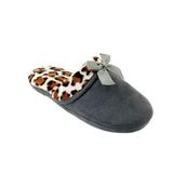 Women's Cozy Winter Slippers Warm and Comfy Womens slide, LEOPARD and Bow Design Sizes S 5/6, M 7/8, L 9/10.