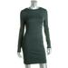 french connection womens seamed long sleeves clubwear dress green 2
