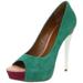 Boutique 9 Women's Claudius 2 Platform Pumps Heels, Green Multi