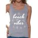 Awkward Styles Beach Vibes Tank Top for Women Beach Tank Summer Workout Clothes Women's Beach Sleeveless Shirt Vacation Shirts for Women Beach Party Gifts for Her Cute Gifts for Summer Vacay Tank Top