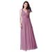Ever-Pretty Womens Empire Waist Elegant Sequin Long Formal Prom Dresses for Women 07458 Orchid US 12