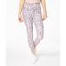 Calvin Klein Womens Lynx-Print High-Waist Ankle Leggings