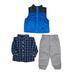Little Rebels Vest, Plaid Shirt & Jogger Pants, 3pc Outfit Set (Baby Boys & Toddler Boys)