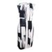 DKNY Women's Brushstroke-Print Sheath Dress (4, Black Multi)