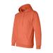 Men's Double Dry Action Fleece Pullover Hood, Orange - 3XL
