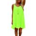 Avamo Women Sexy Backless Beach Dress Sleeveless Sling Mini Short Dress Casual Summer Holiday Cover Up Dress