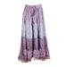 Mogul Women Purple Maxi Skirt Vintage Printed Full Flared Gypsy Chic Summer Fashion Recycled Sari Beach LONG Skirts S/M