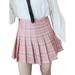 Sunisery Women's Girls High Waisted Pleated Skater Tennis School Skirt Uniform Skirts with Lining Shorts