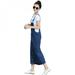 New Fashion Spring dress Casual Denim Loose Strap Casual Long Denim Blue Overalls Jeans Dress vestidos