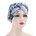 SANWOOD Turban Hat Elastic Women Tie Dye Braid Muslim Turban Hat Hijab Cap Hair Scarf Headwear