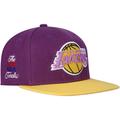 Los Angeles Lakers Mitchell & Ness Hardwood Classics 1988 NBA Finals Patch Snapback Hat - Purple/Gold - OSFA