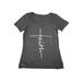 Women's Gray "Faith" Print Scoop Neck Short Sleeve Cotton T-Shirt