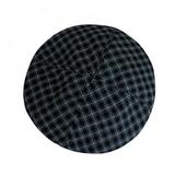 Fashion Simple Plaid Pattern Beret Korean Style Cotton Painter Hat Classic Beret Black