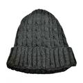 Cable Knit Beanie Hat - ONE SIZE FITS MOST - Dark Gray