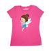 Inktastic Cute Fairy, Brown Hair, Fairy In Blue Dress Adult Women's T-Shirt Female