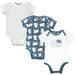 Hudson Baby Unisex Baby Cotton Bodysuits, Blue Elephant, 9-12 Months