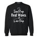 Shop4Ever Men's Sun Ray Boat Waves Lake Days Crewneck Sweatshirt