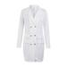 Hirigin Women?s Long Sleeve V Neck Double Breasted Blazer Dress Office Lady Mini Dress