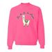 Fa la la la llama Xmas Ilama Christmas Unisex Crewneck Graphic Sweatshirt, Neon Pink, Small
