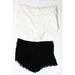 Pre-ownedLovers + Friends Womens Drawstring Waist Lace Trim Shorts Black White Sz S Lot 2