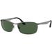Ray Ban RB 3534 004/58 - Gunmetal/Green Classic B-15 Polarized by Ray Ban for Men - 59-17-135 mm Sunglasses