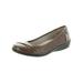 LifeStride Womens Loyal Faux Leather Closed Toe Ballet Flats