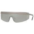 Versace Shield Sunglasses VE2208 10016G Gunmetal / Lt Grey Mirror Silver Lens