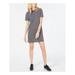 MICHAEL KORS Womens Black Short Sleeve Crew Neck Short Shirt Dress Dress Size XL