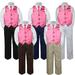 4pc Coral Sunset Pink Vest & Tie Suit Set Baby Boy Toddler Kid Uniform S-7