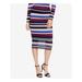 RACHEL ROY Womens Black Sweater Striped Midi Skirt Size: XS